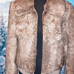 Women's SMALL/ petite cozy genuine Fur Jacket